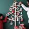 Painted Tree Wood Circle Ornament